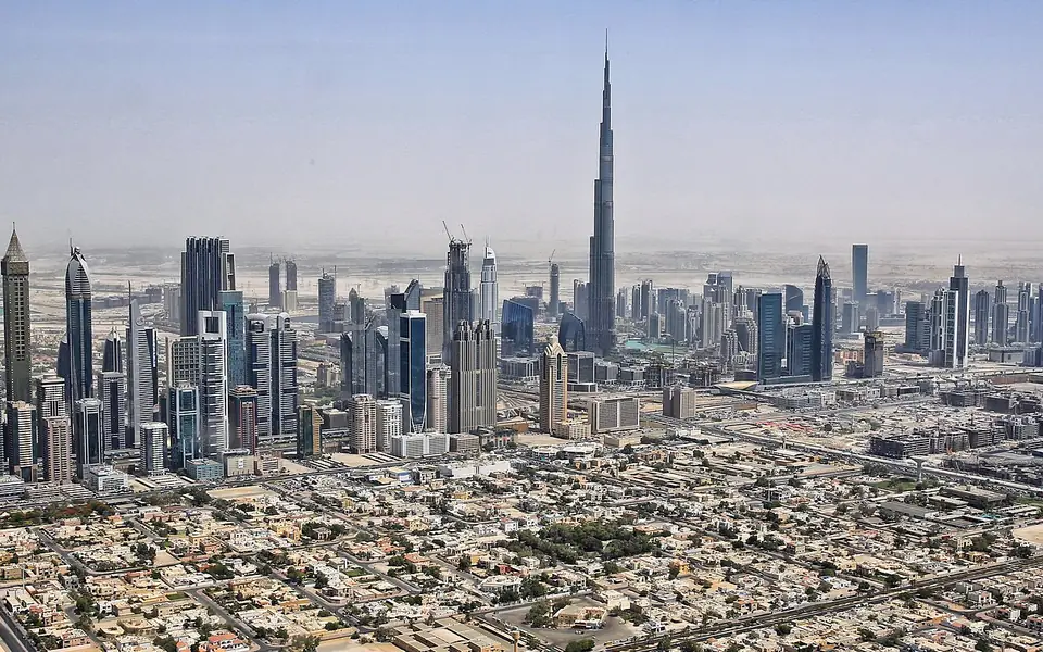 Web design and development in the UAE: the Dubai skyline and the Burj Khalifa