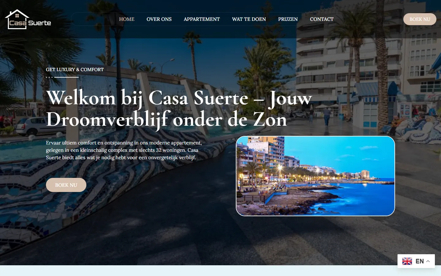Casa Suerte homepage