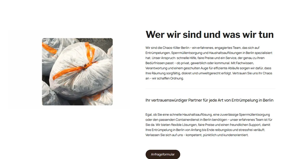 A section of the Chaos-Killer Berlin website
