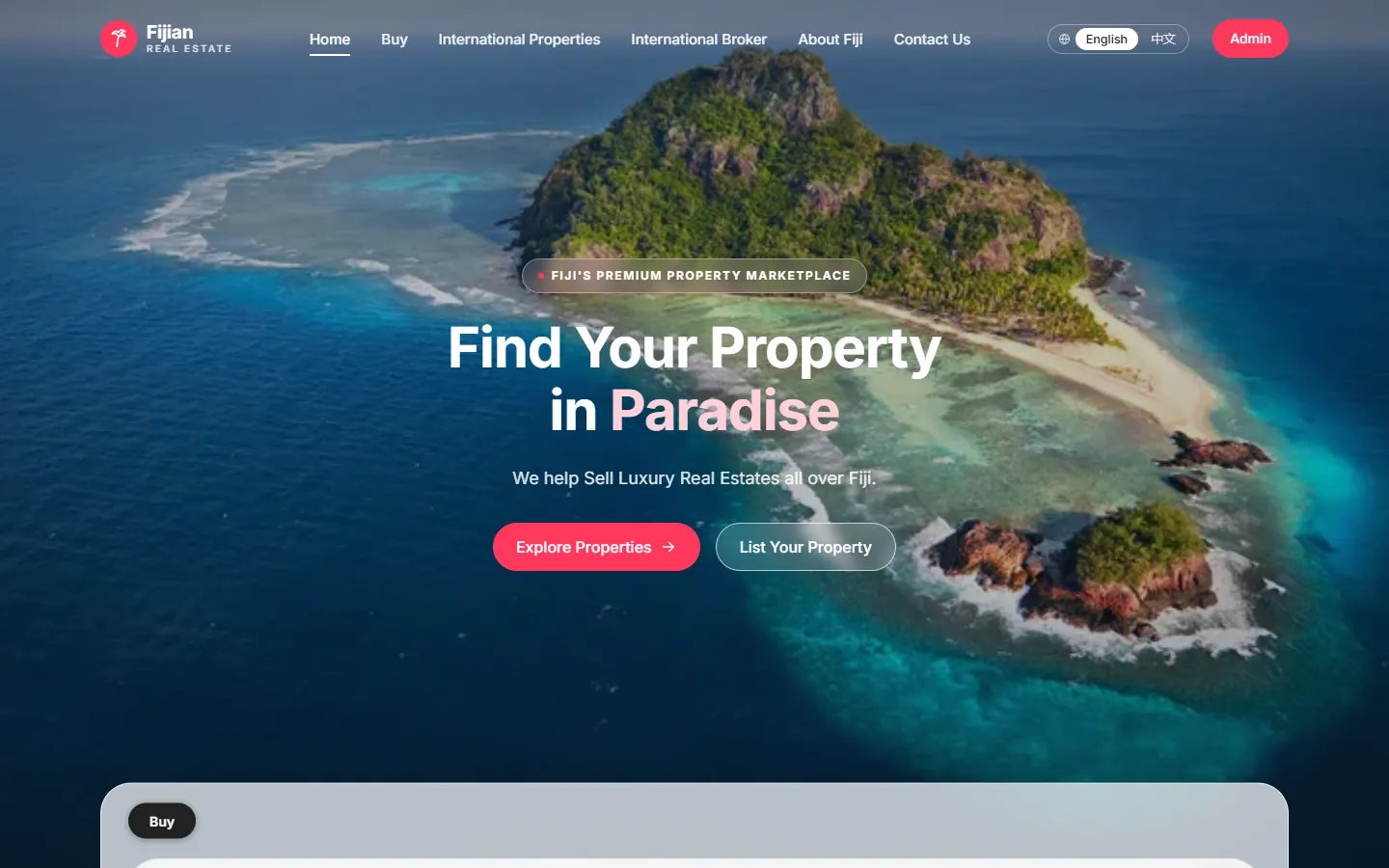 Fijian Real Estate homepage