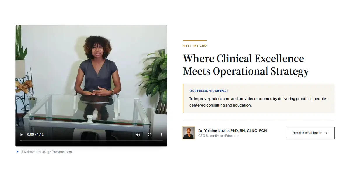 A section of the GA Healthcare Training website