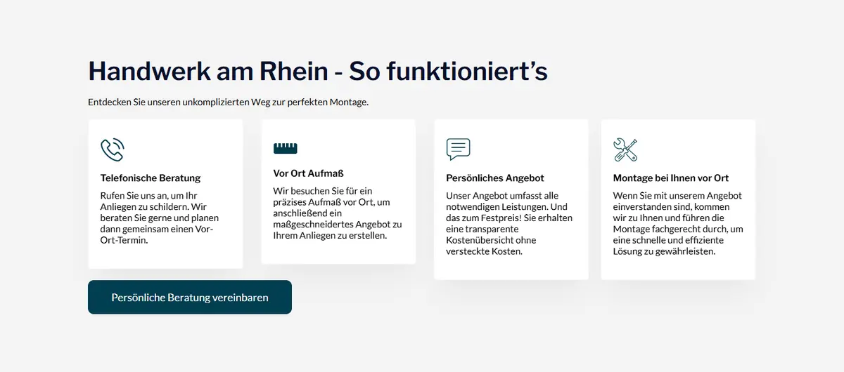 A section of the Handwerk am Rhein website