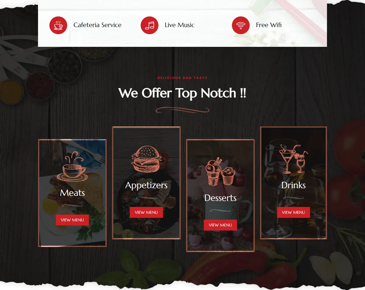 A section of the Istanbul Restaurant website