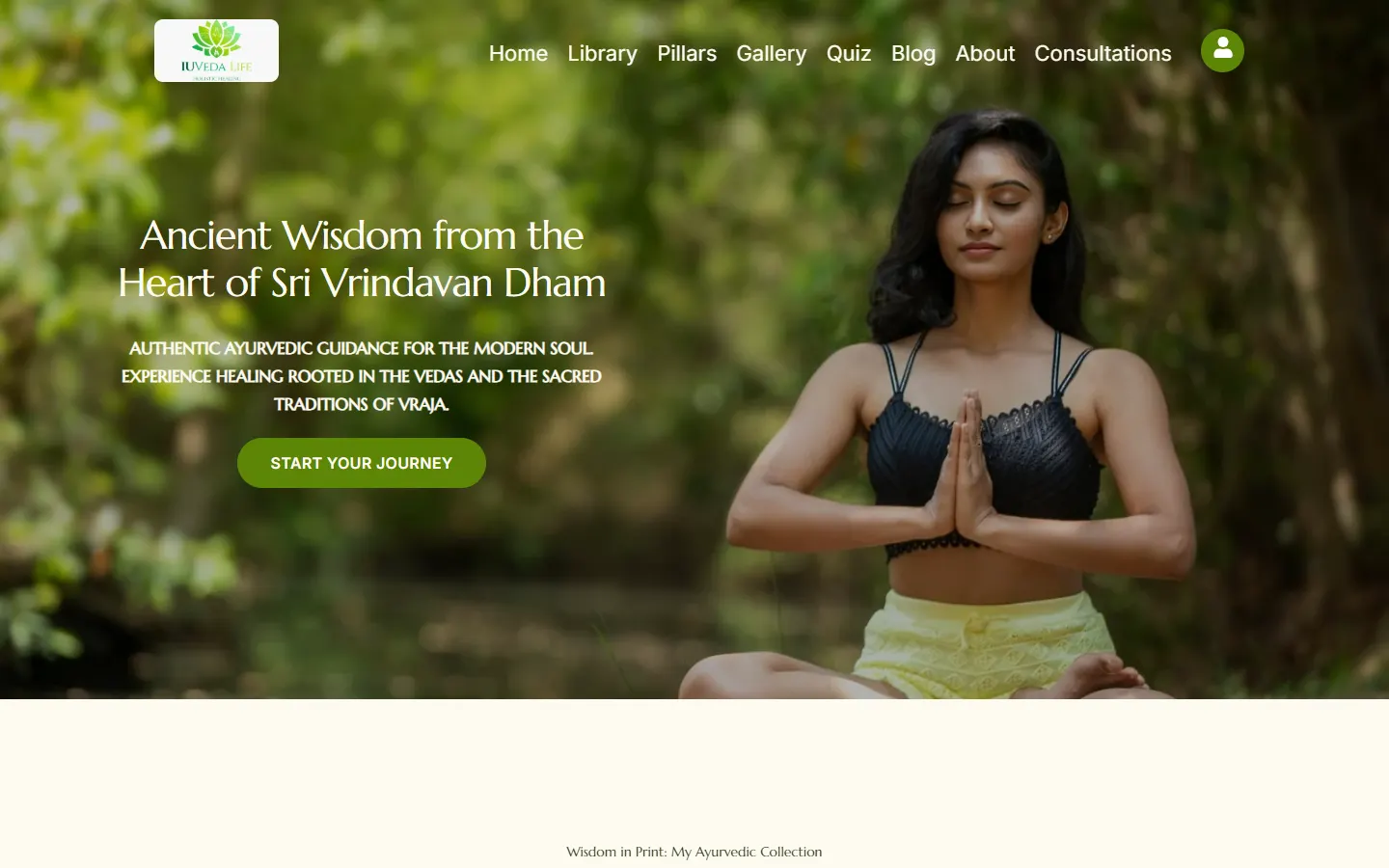 IUVEDA Life homepage