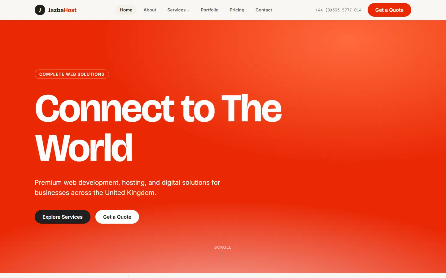 Jazba Host homepage
