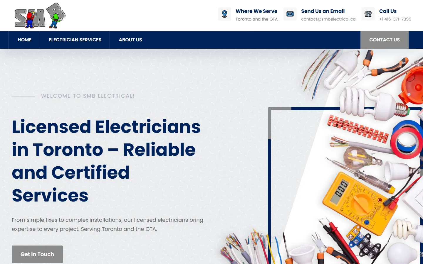 SMB Electrical homepage